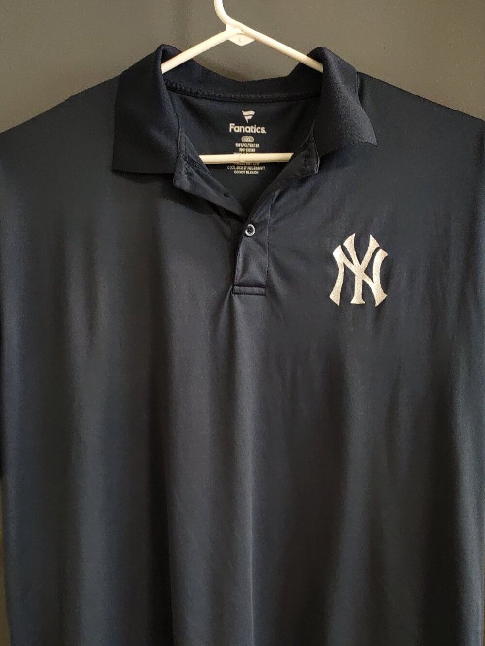 New York Yankees Polo Shirt Men's 4XL Navy Blue Fanatics Baseball Outdoor